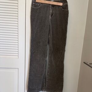 Chico's Charcoal Flare Fine Wale corduroy Jeans size 0.5
